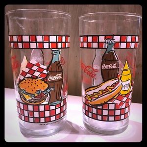 Vintage Coca Cola Co Tous Droits Reserve Glasses